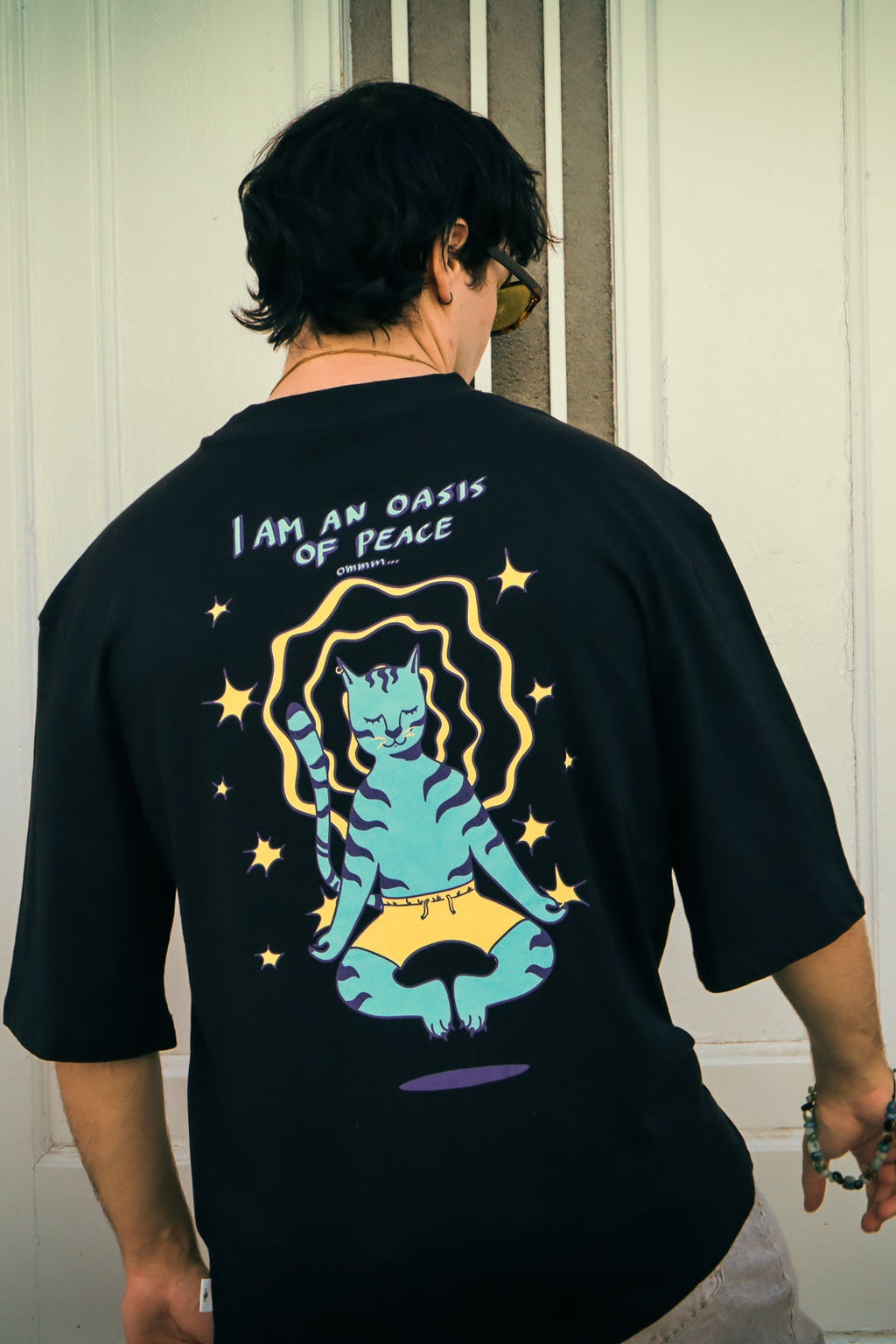 I AM AN OASIS OF PEACE BLACK TEE