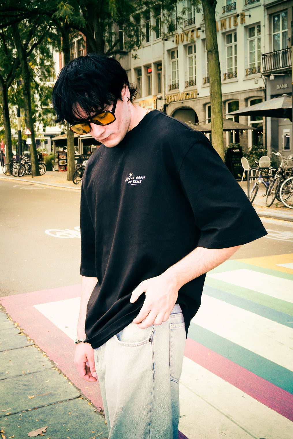I AM AN OASIS OF PEACE BLACK TEE