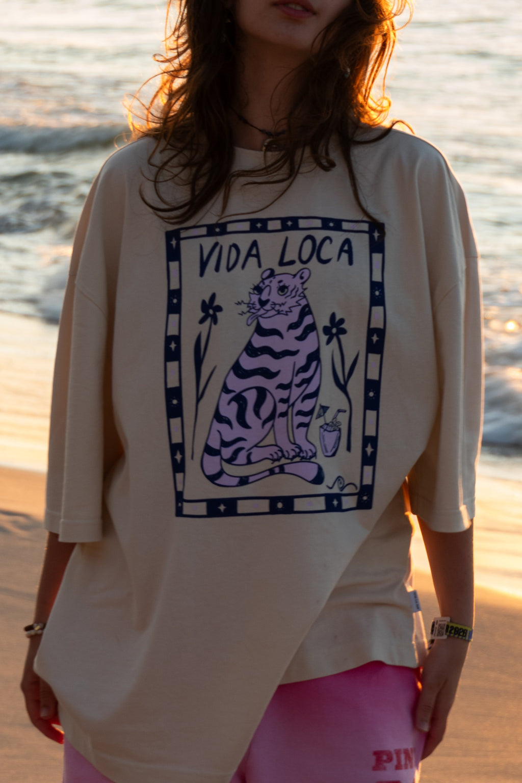 VIDA LOCA ECRU TEE