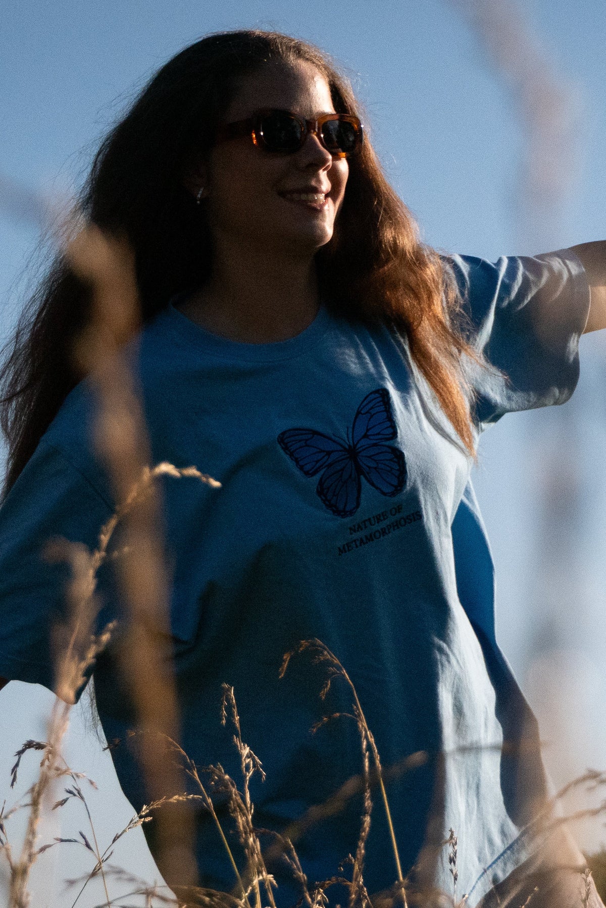 BLUE BUTTERFLY TEE