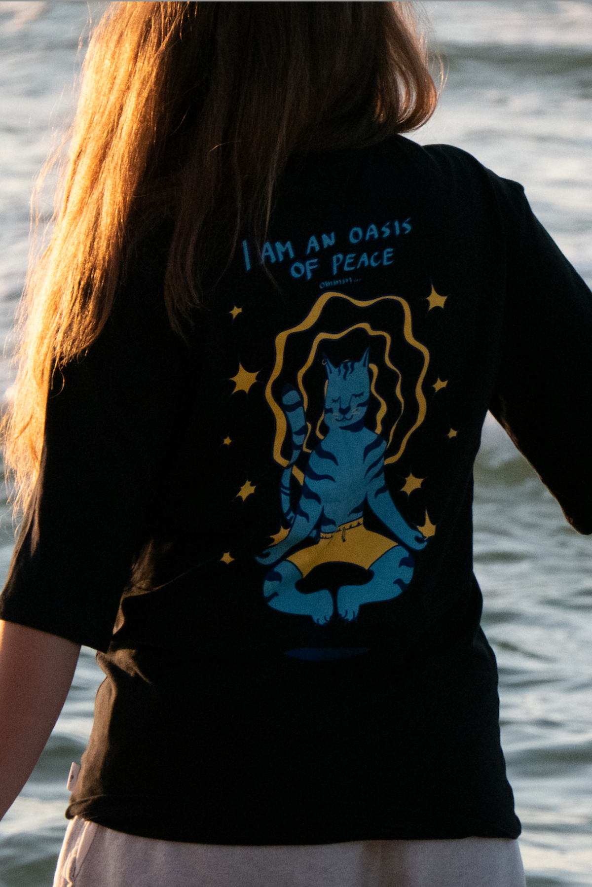 I AM AN OASIS OF PEACE BLACK TEE