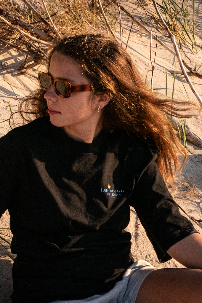 I AM AN OASIS OF PEACE BLACK TEE